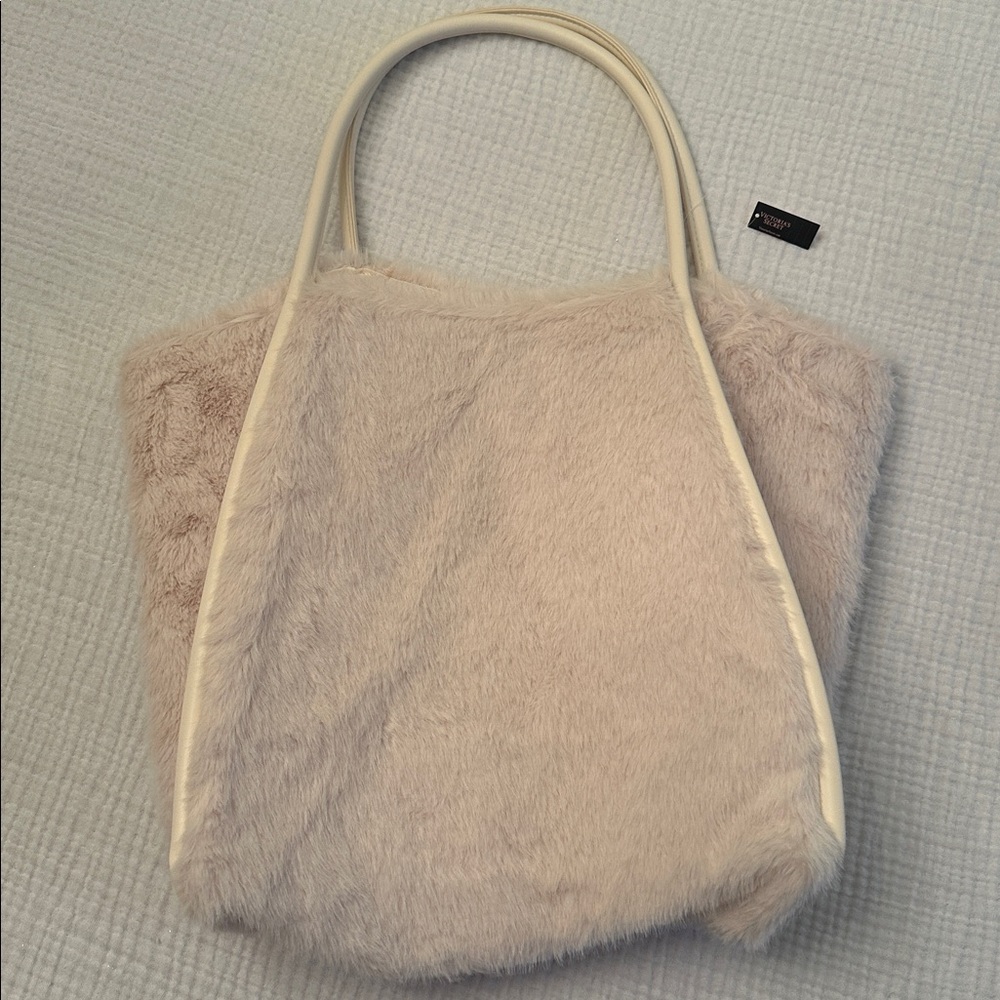 NWT Victoria's Secret Faux Fur Tote Bag - Picture 8 of 13